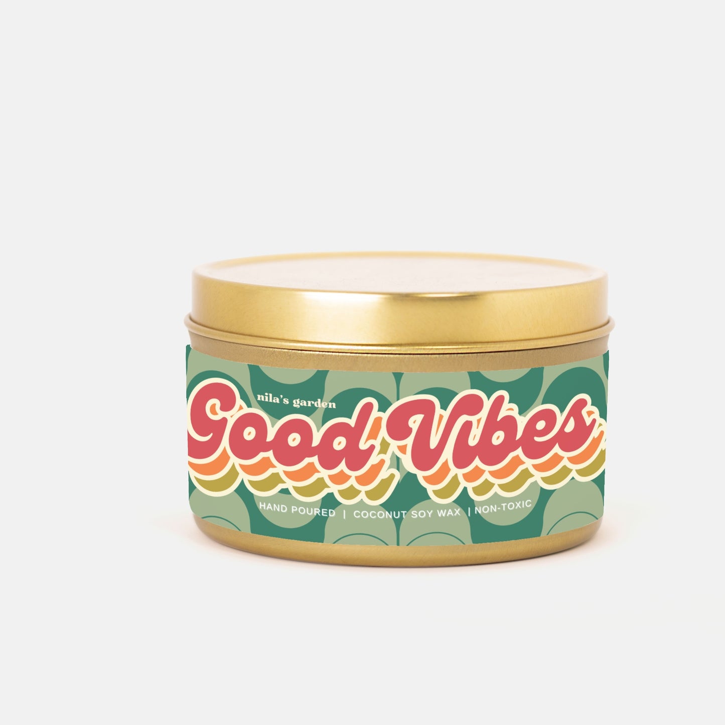 Can of Good Vibes 8oz. Hand-Poured Coconut Soy Wax Candle Tin
