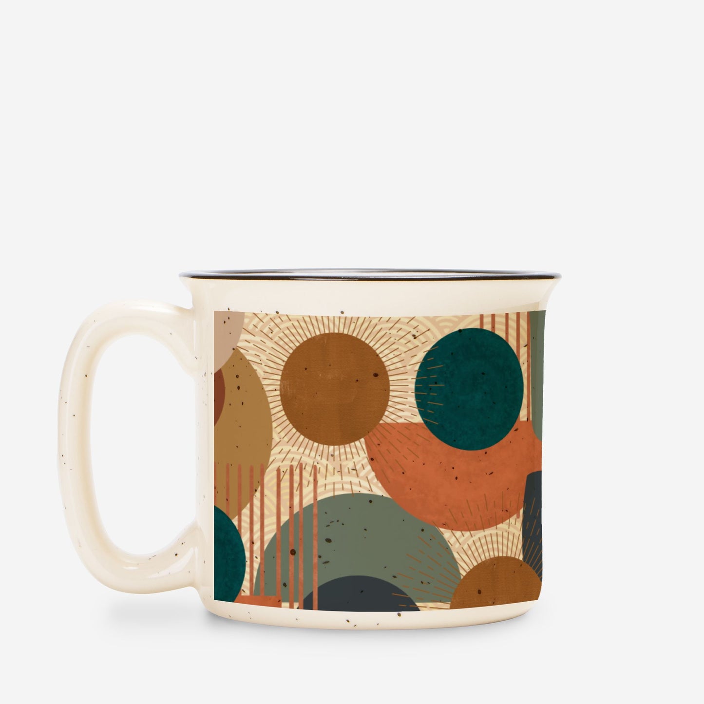 Nila's Garden Ceramic Camp Mug Speckled Cream 13oz