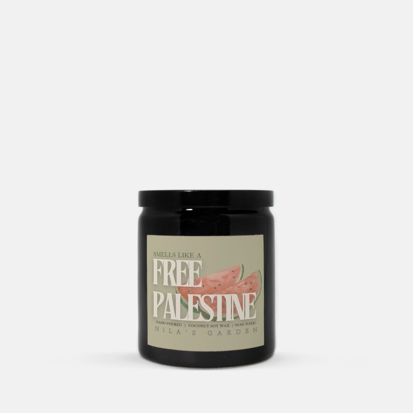 Smells Like A Free Palestine Watermelon Bliss Ceramic Candle (8 oz)