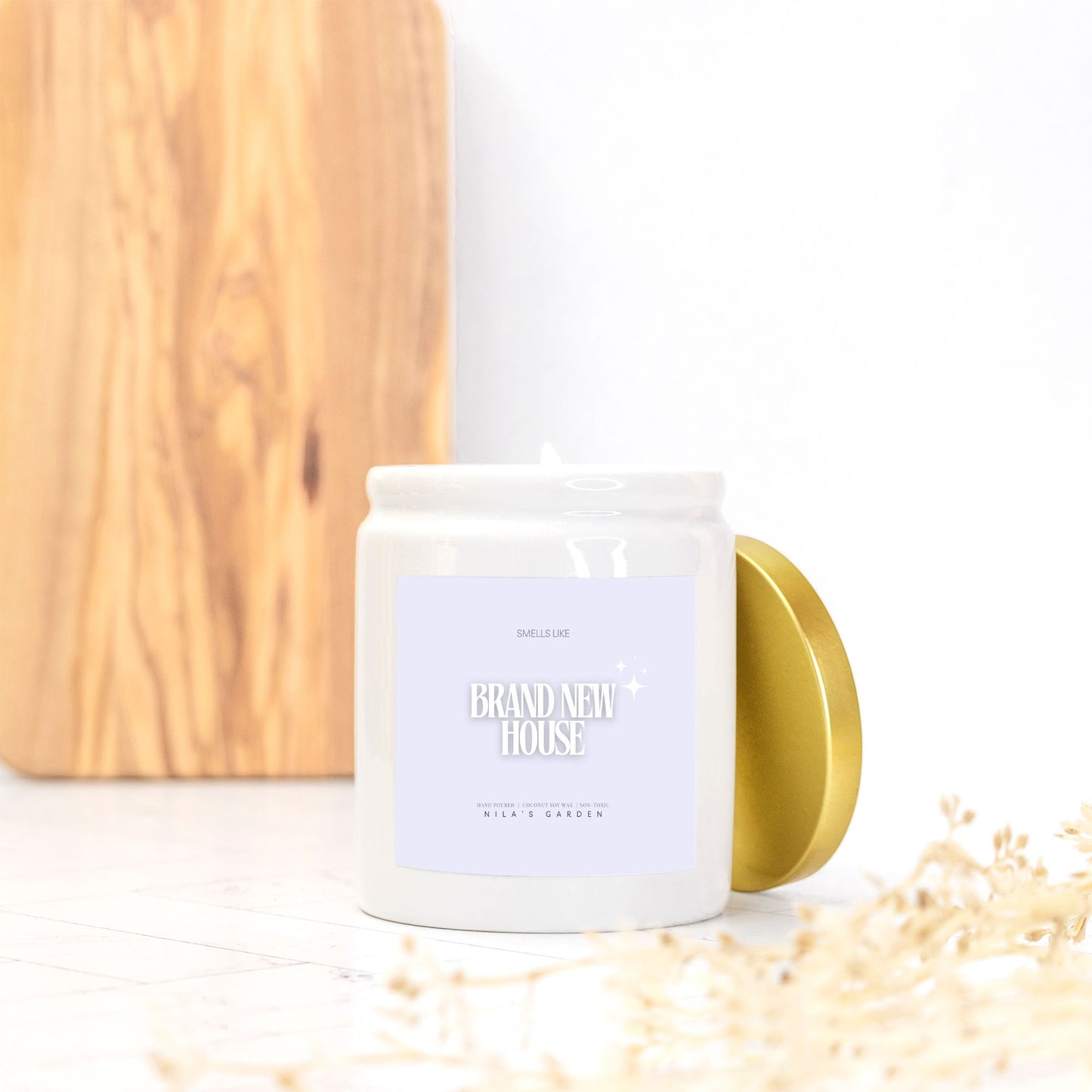 Smells like Brand New House Coconut Soy Ceramic Candle