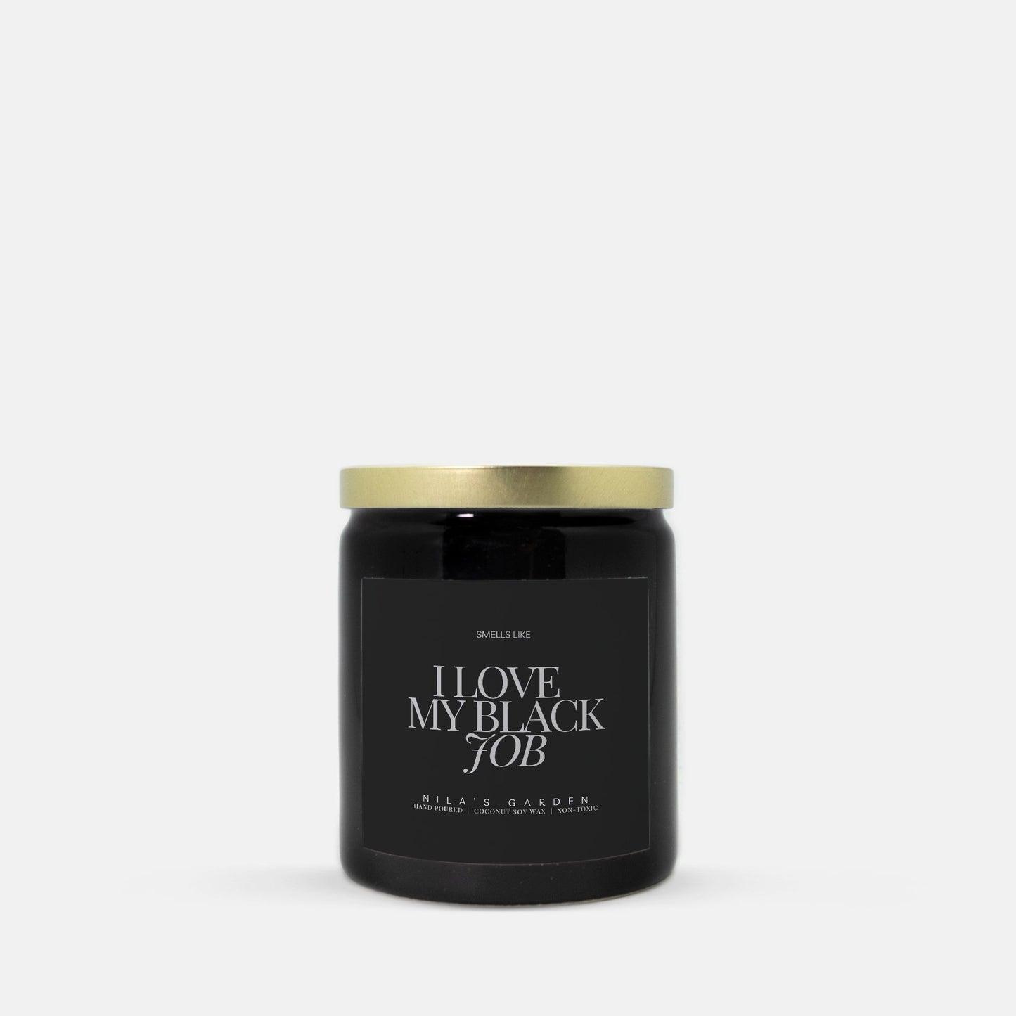 I Love My Black Job Coconut-Soy Ceramic Candle