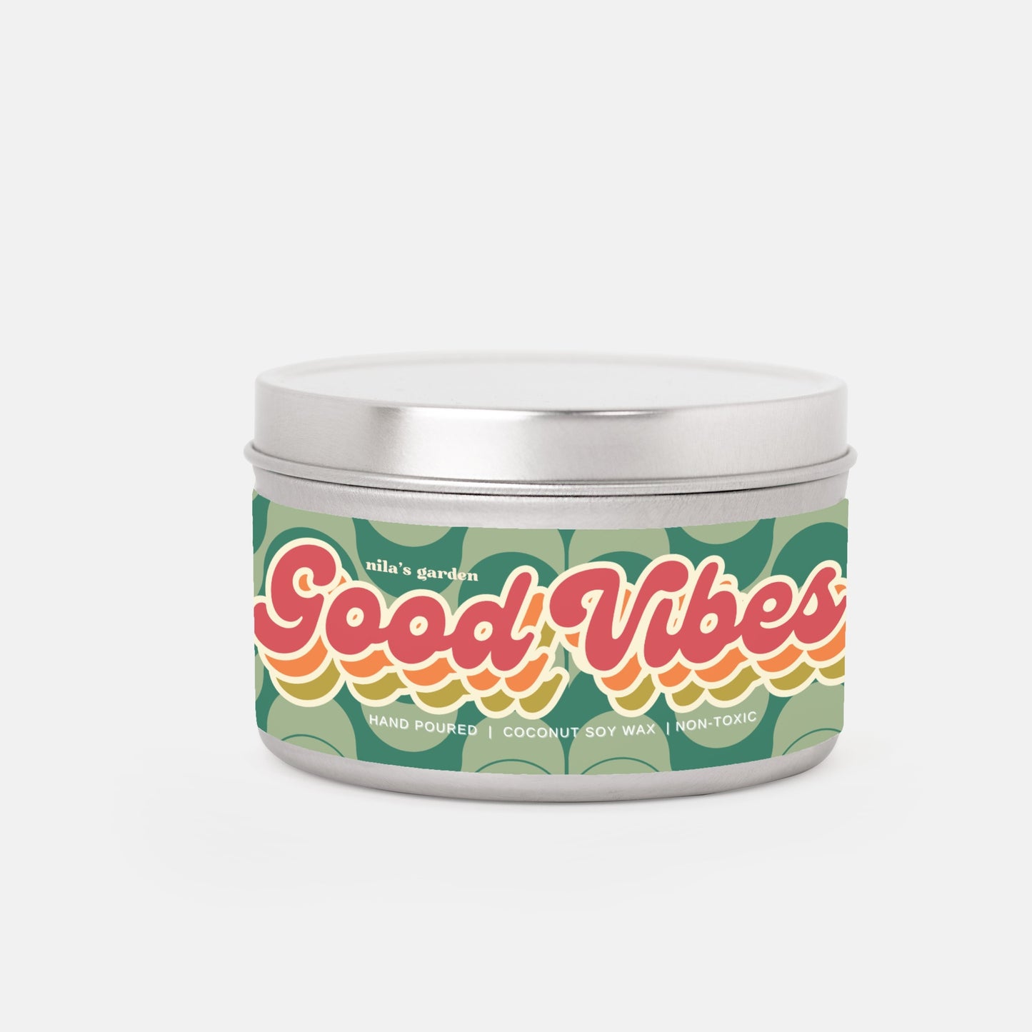 Can of Good Vibes 8oz. Hand-Poured Coconut Soy Wax Candle Tin