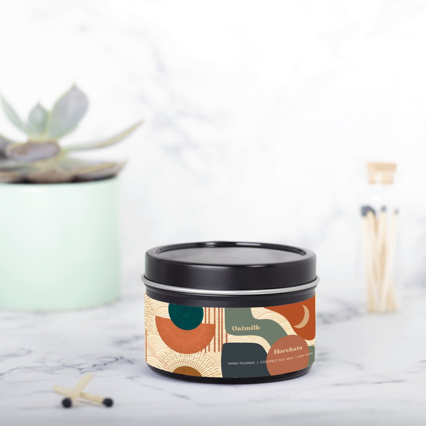 Oatmilk Horchata 4oz. hand-poured Coconut Soy Wax candle tins