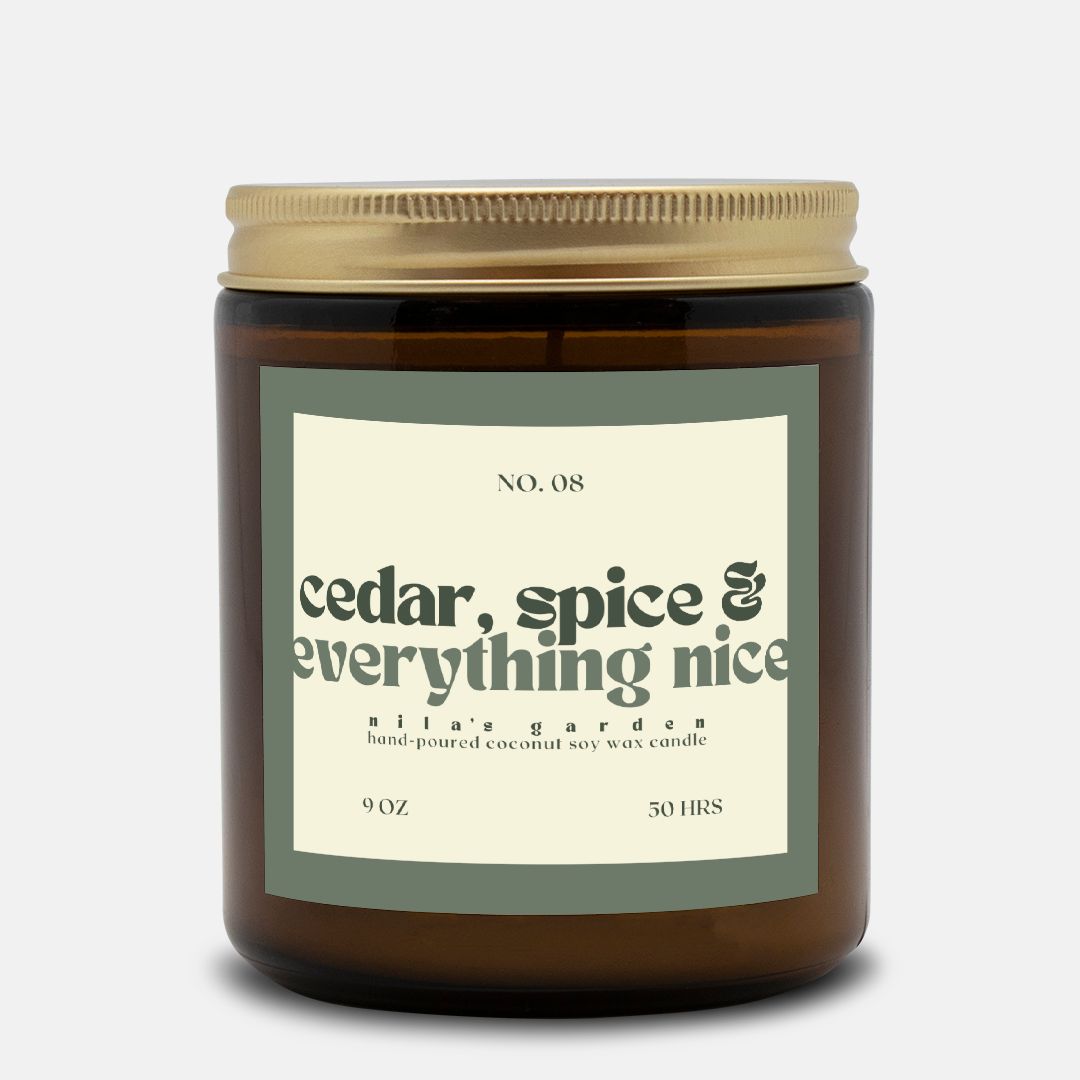 No. 08 Cedar, Spice & Everything Nice - Coconut Soy Wax Candle