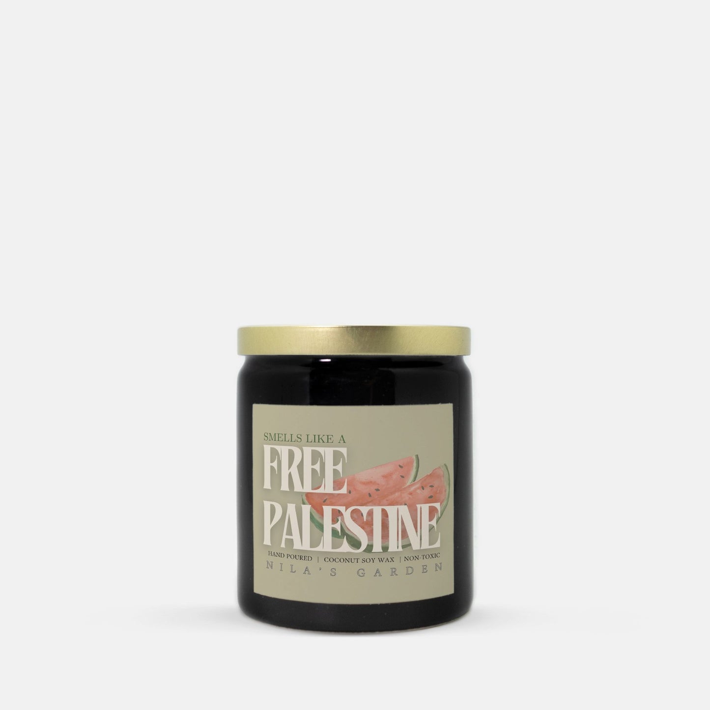 Smells Like A Free Palestine Watermelon Bliss Ceramic Candle (8 oz)