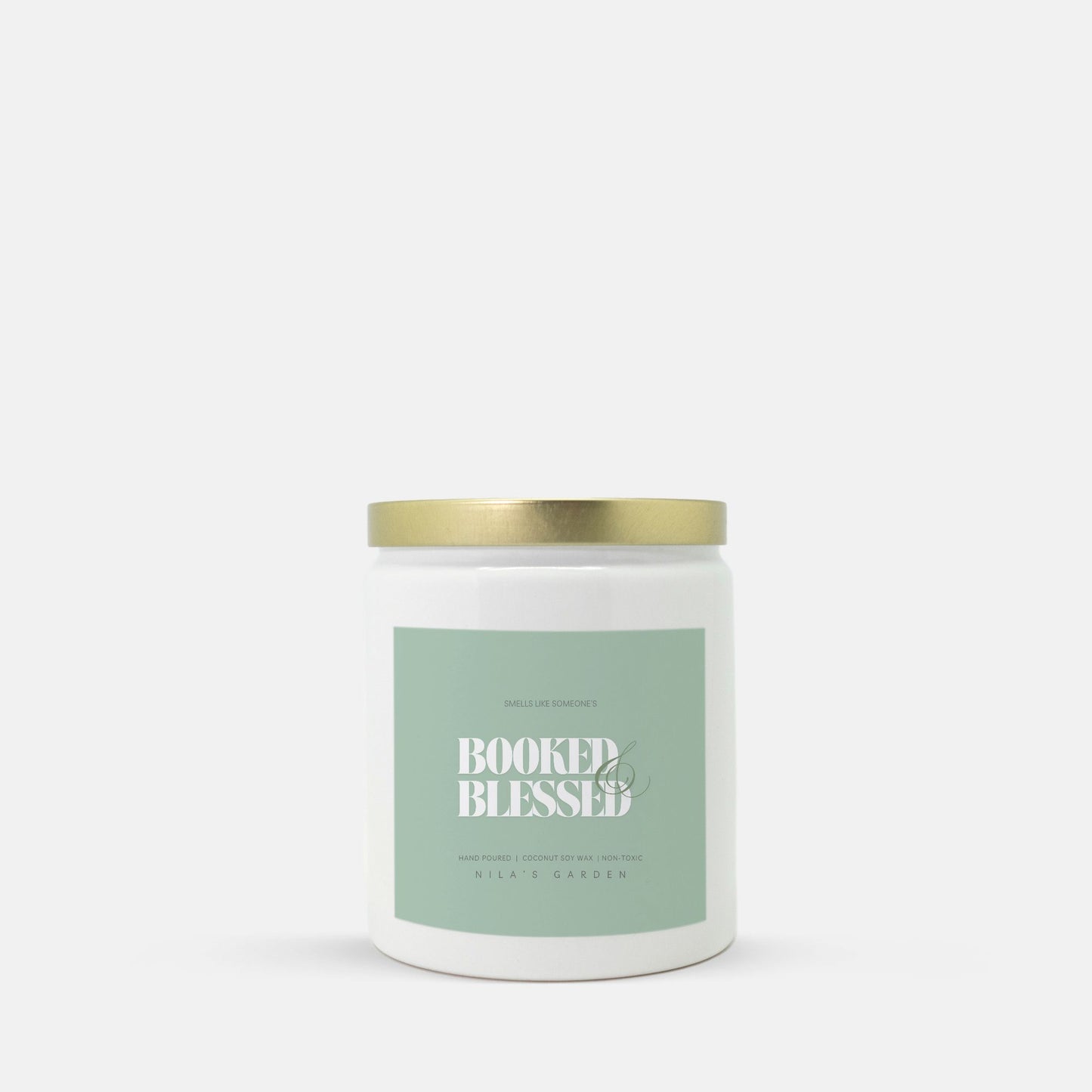 Smell's Like Someone's Booked and Blessed Coconut-Soy Ceramic Candle
