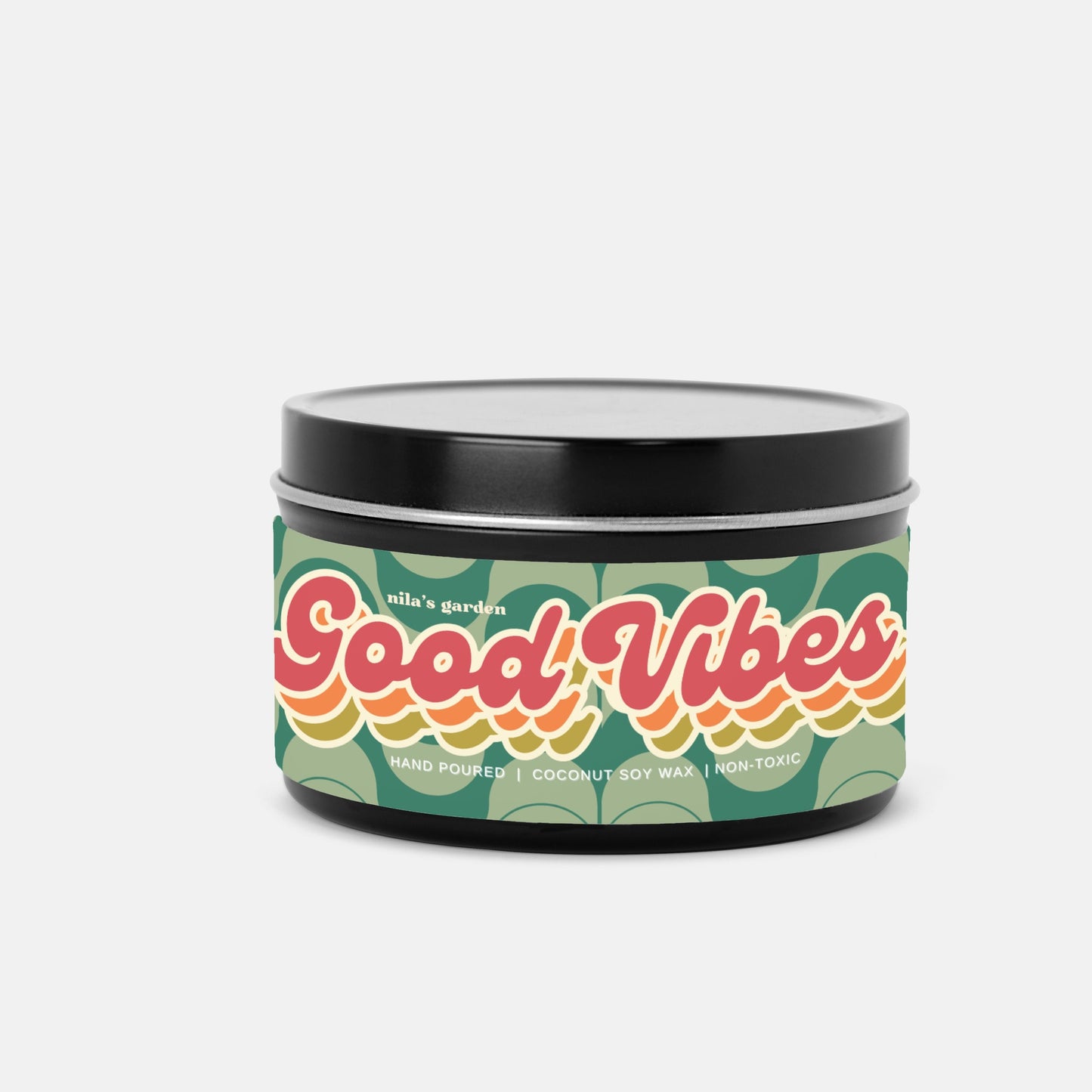 Can of Good Vibes 8oz. Hand-Poured Coconut Soy Wax Candle Tin
