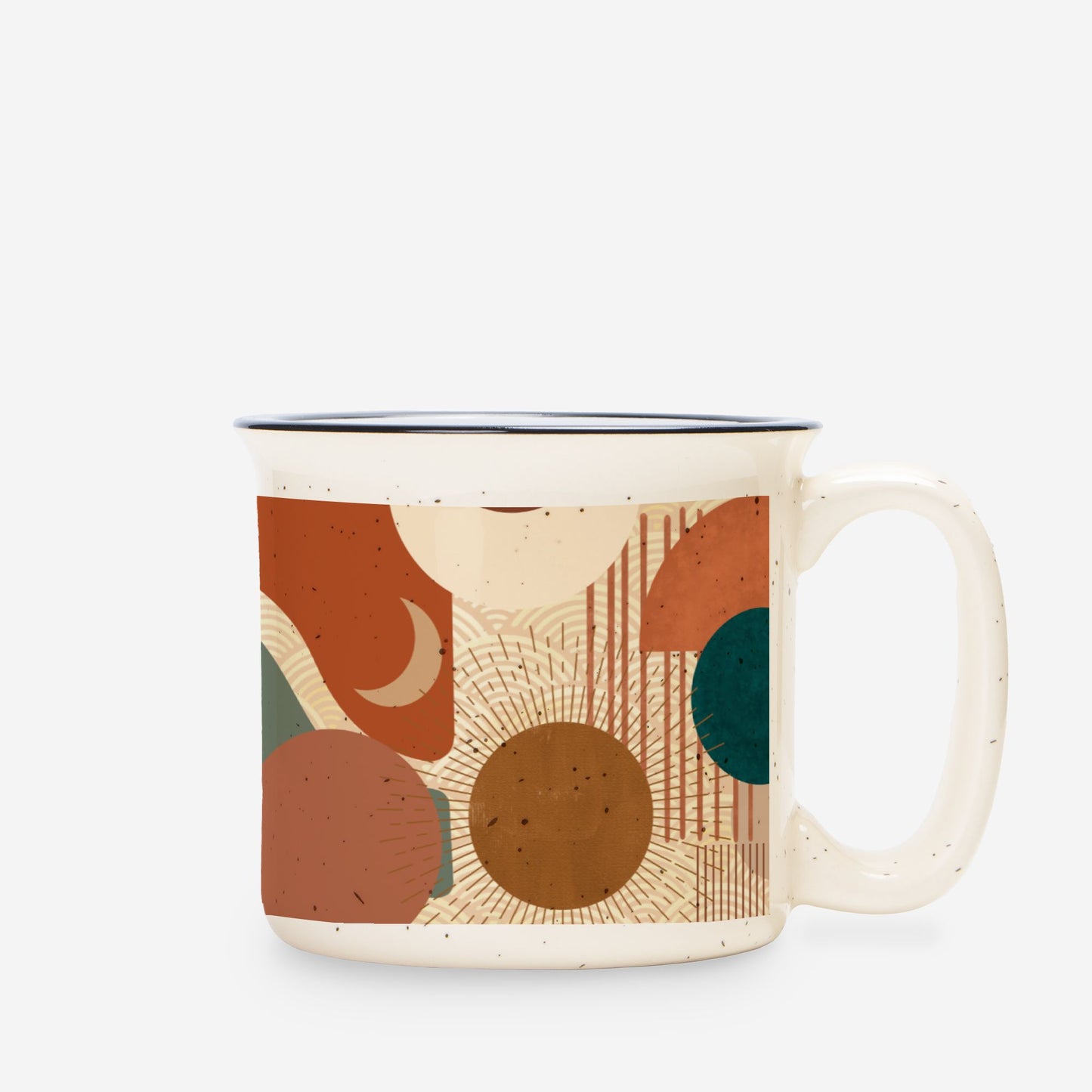 Nila's Garden Ceramic Camp Mug Speckled Cream 13oz