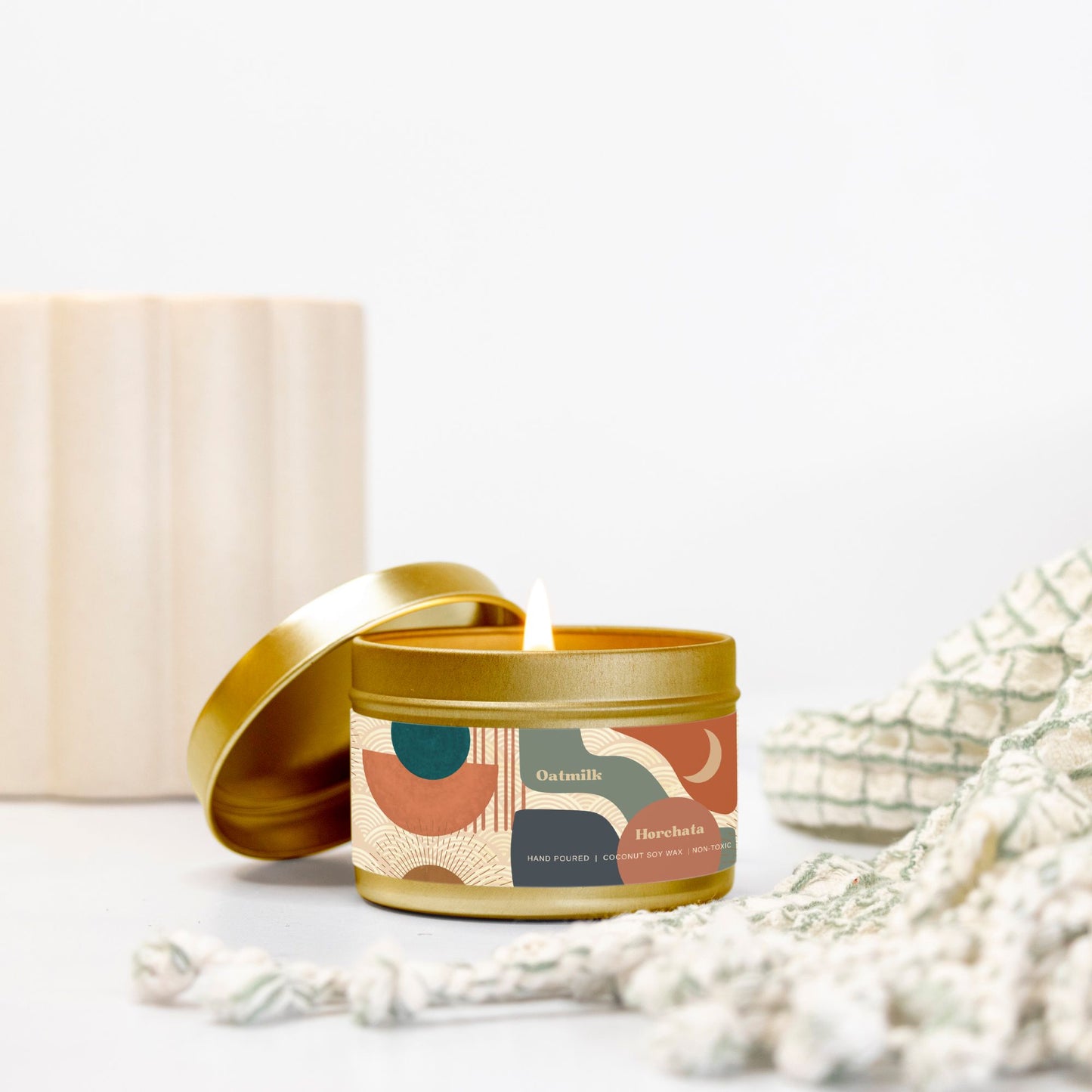Oatmilk Horchata 4oz. hand-poured Coconut Soy Wax candle tins