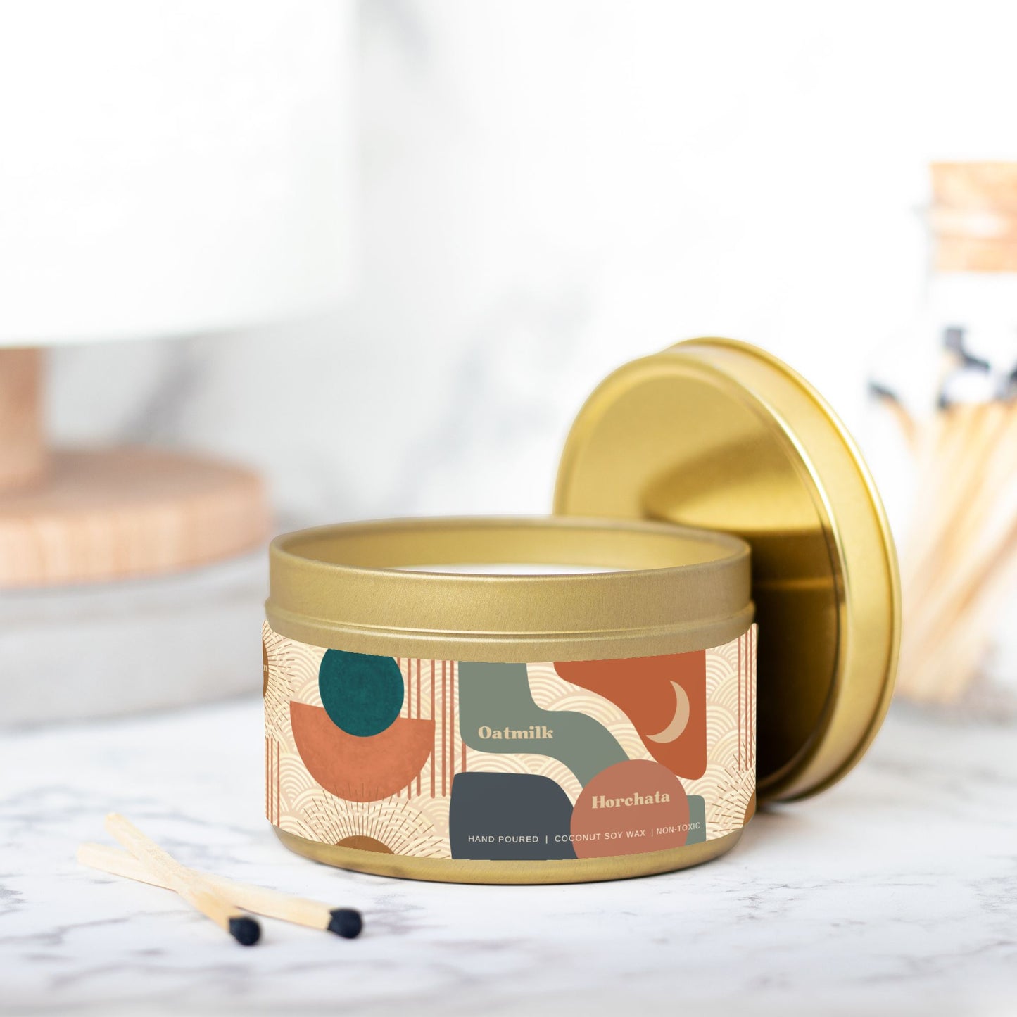 Oatmilk Horchata 8oz. Hand-Poured Coconut Soy Wax Candle Tin