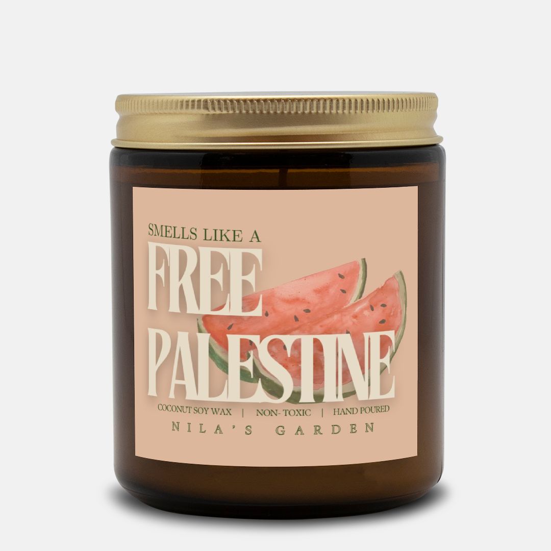 Smells like a Free Palestine Amber Candle